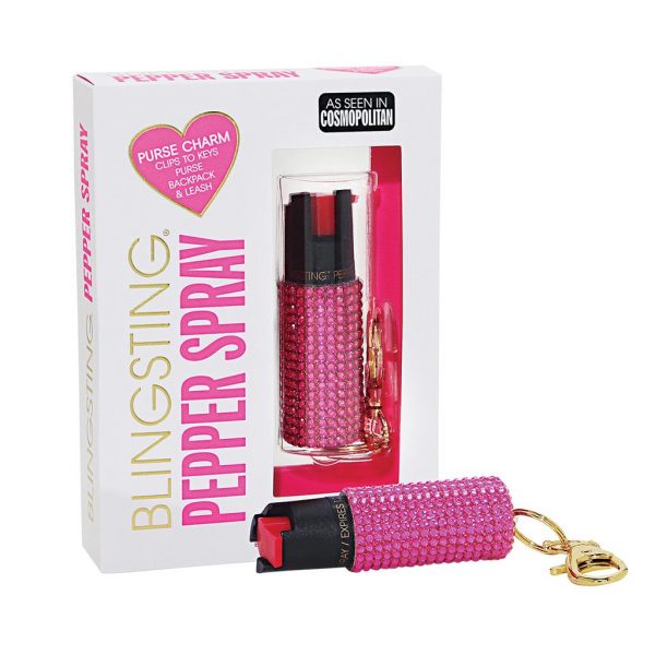 Pink Rhinestone Pepper Spray